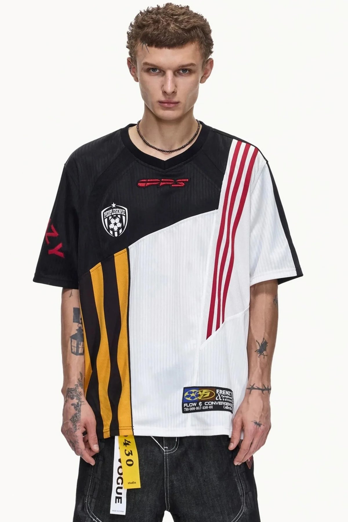 Color-Blocked Mesh Sports Top