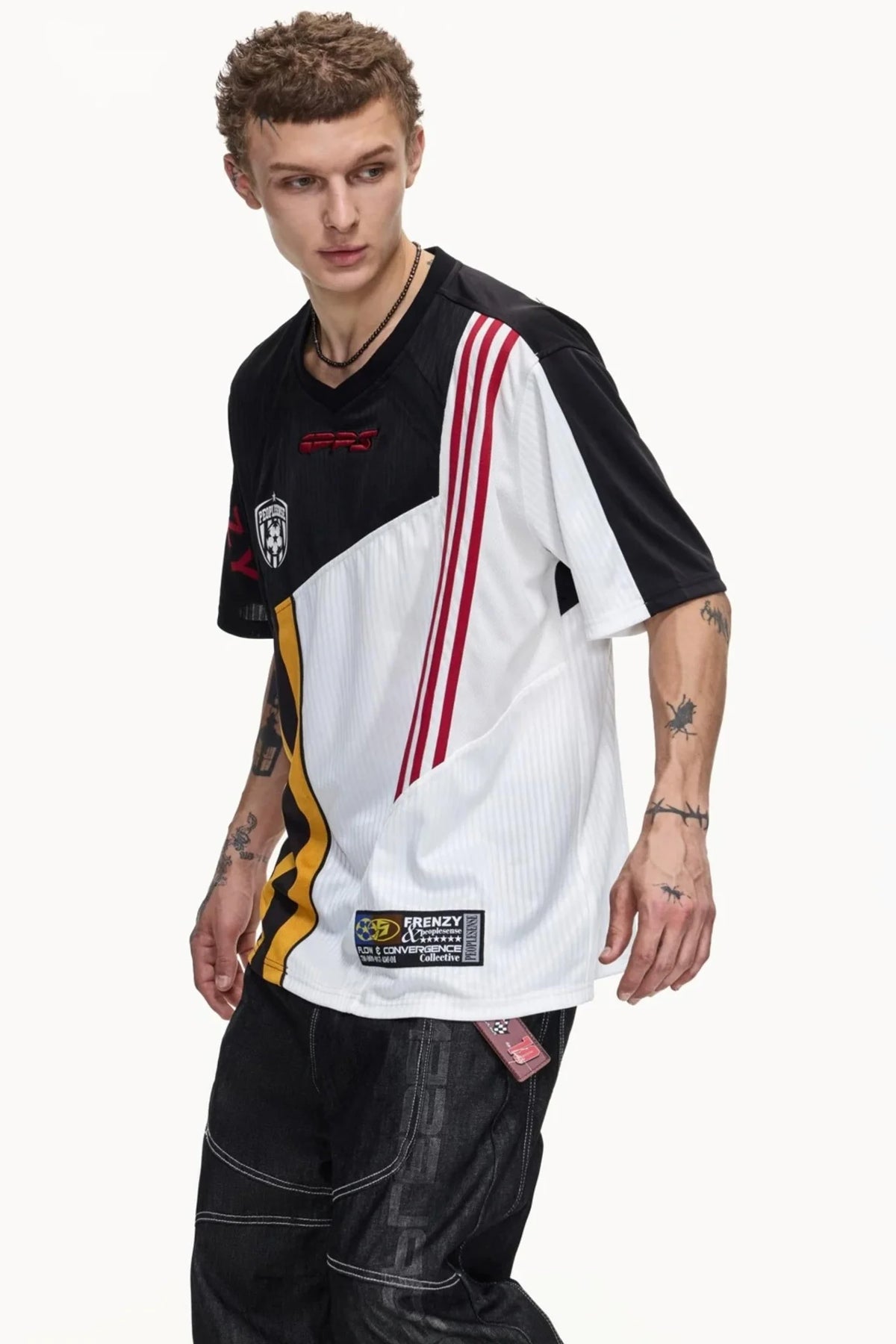 Color-Blocked Mesh Sports Top