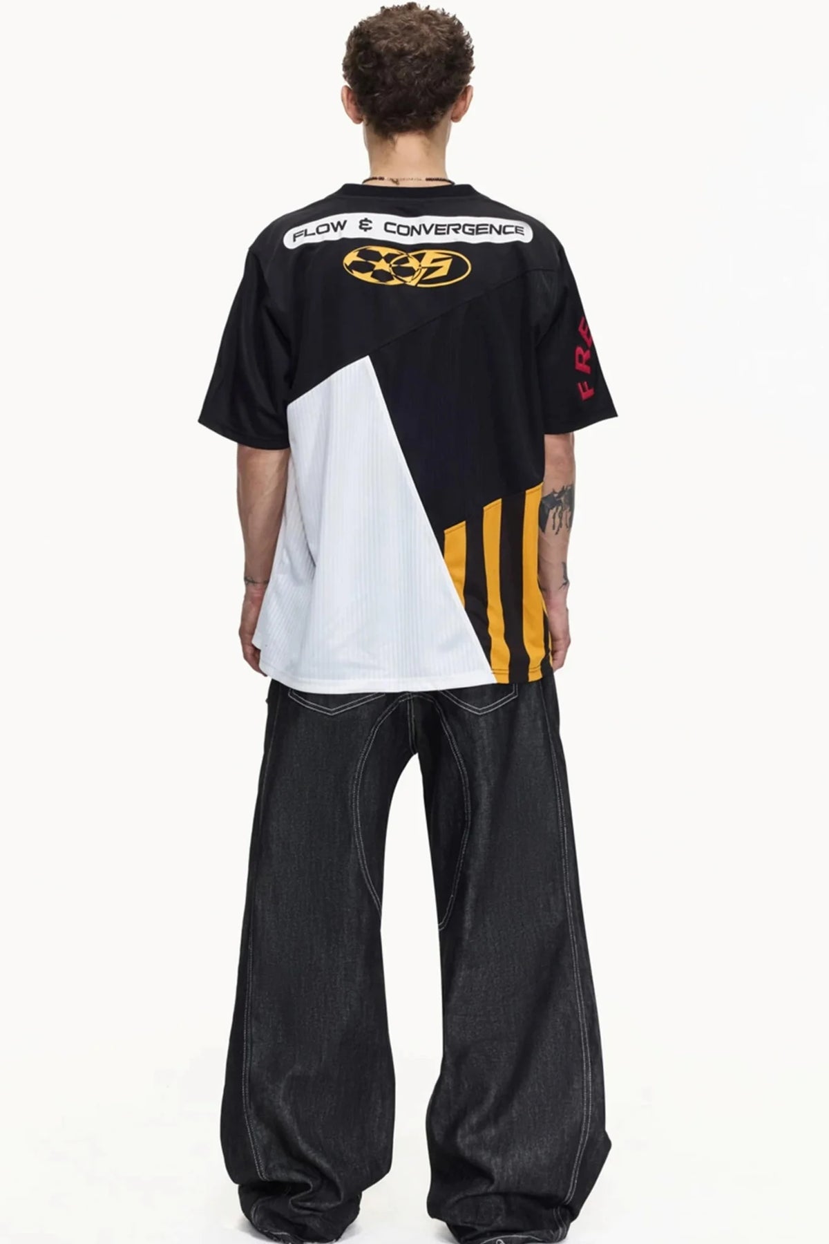 Color-Blocked Mesh Sports Top