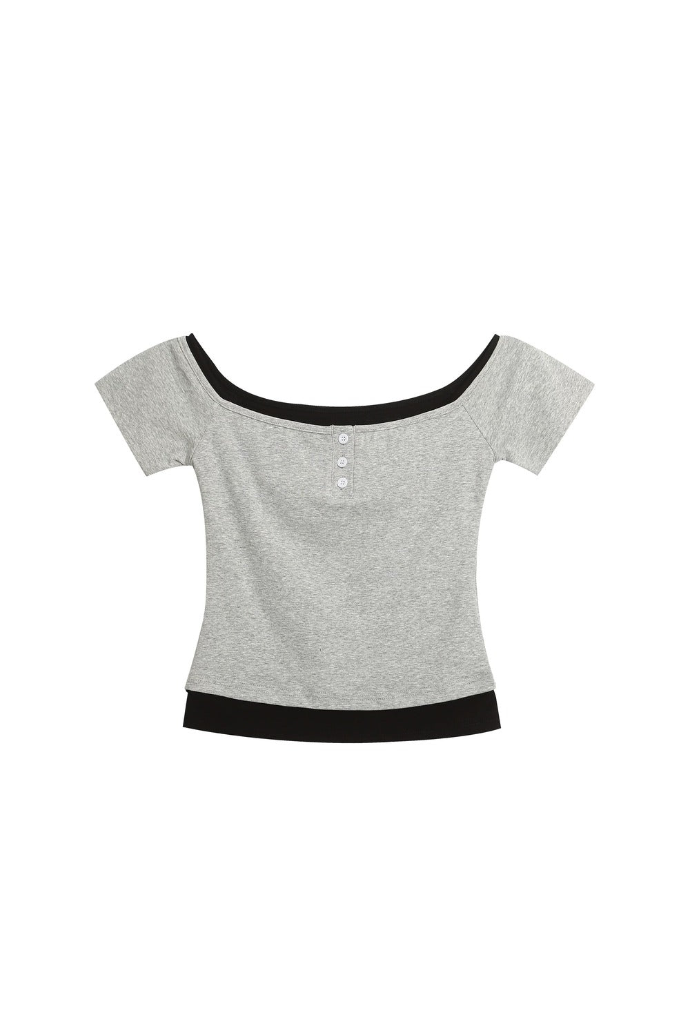Color-Blocked Off-Shoulder Top