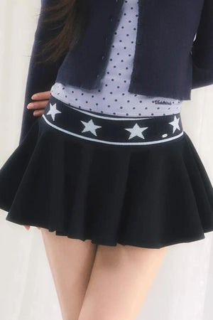Color-Blocked Pleated Skirt