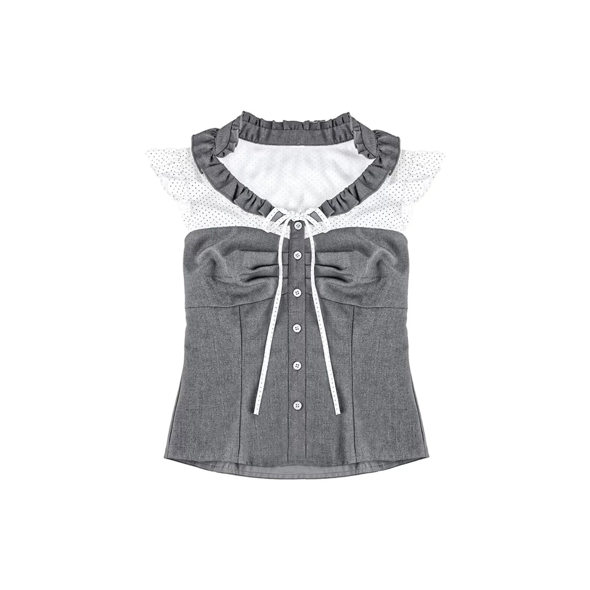 Color-Blocked Ruffled Pleated Set-Up