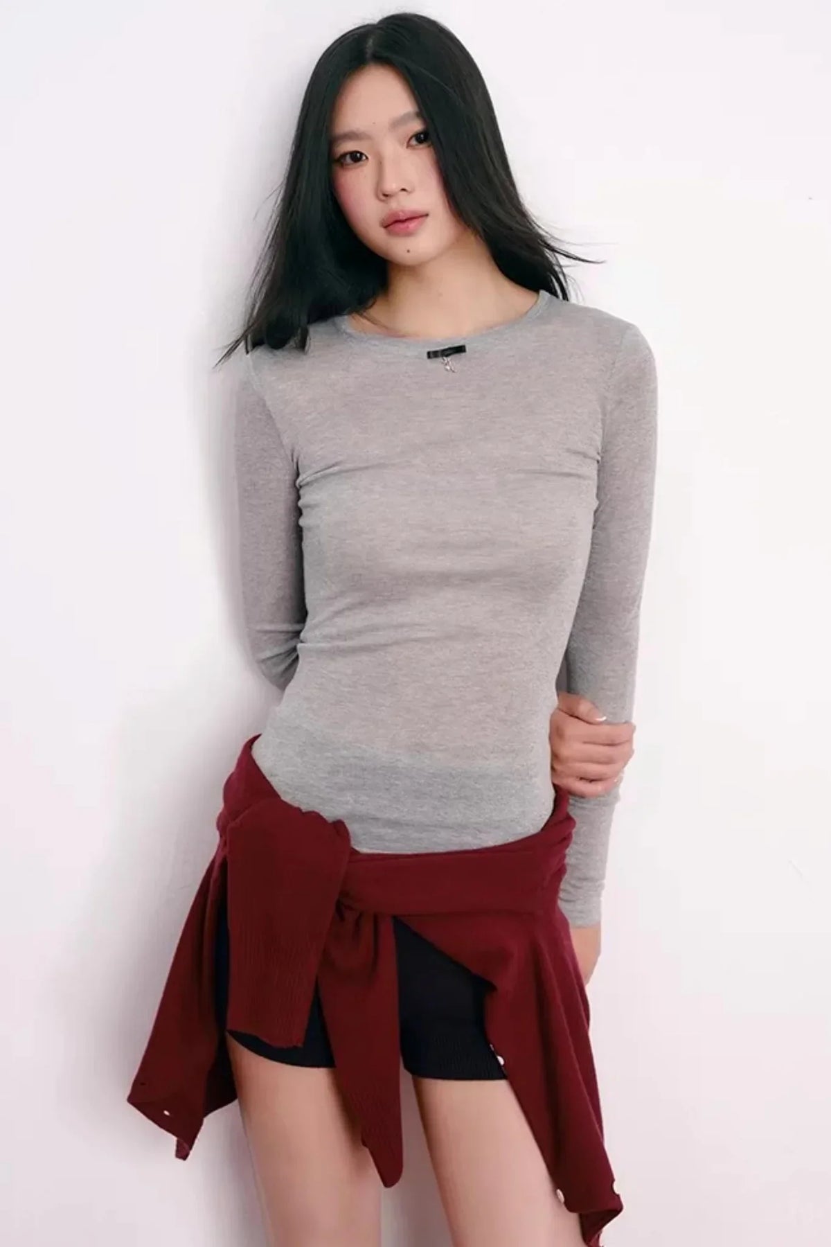 Color-Blocked Velvet Knit Cardigan