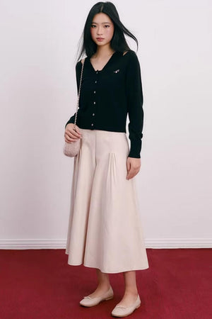 Color-Blocked Velvet Knit Cardigan