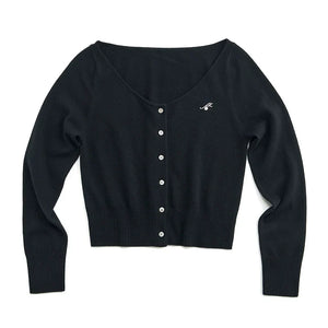 Color-Blocked Velvet Knit Cardigan