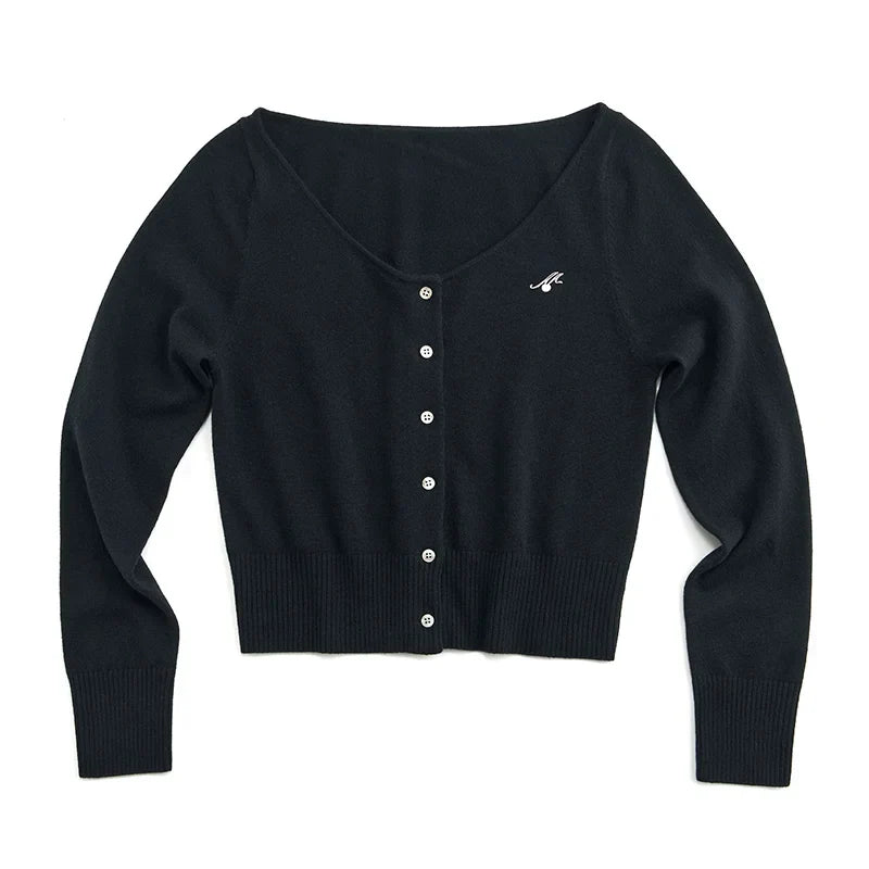 Color-Blocked Velvet Knit Cardigan