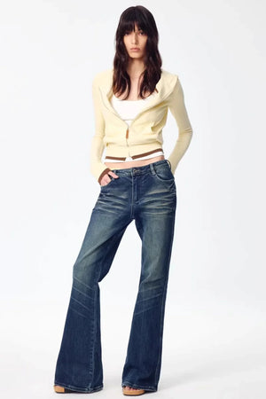 Color-Blocked Zipper Sweatshirt Top Set-Up