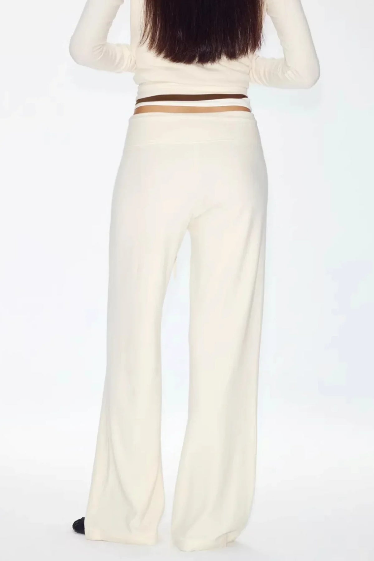 Color-Blocked Zipper Sweatshirt Top Set-Up
