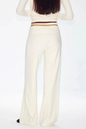 Color-Blocked Zipper Sweatshirt Top Set-Up