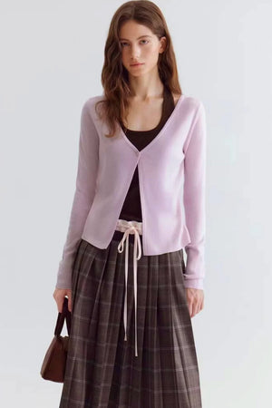 Color-Blocking Knit Cardigan
