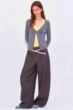 Color-Blocking Knit Cardigan