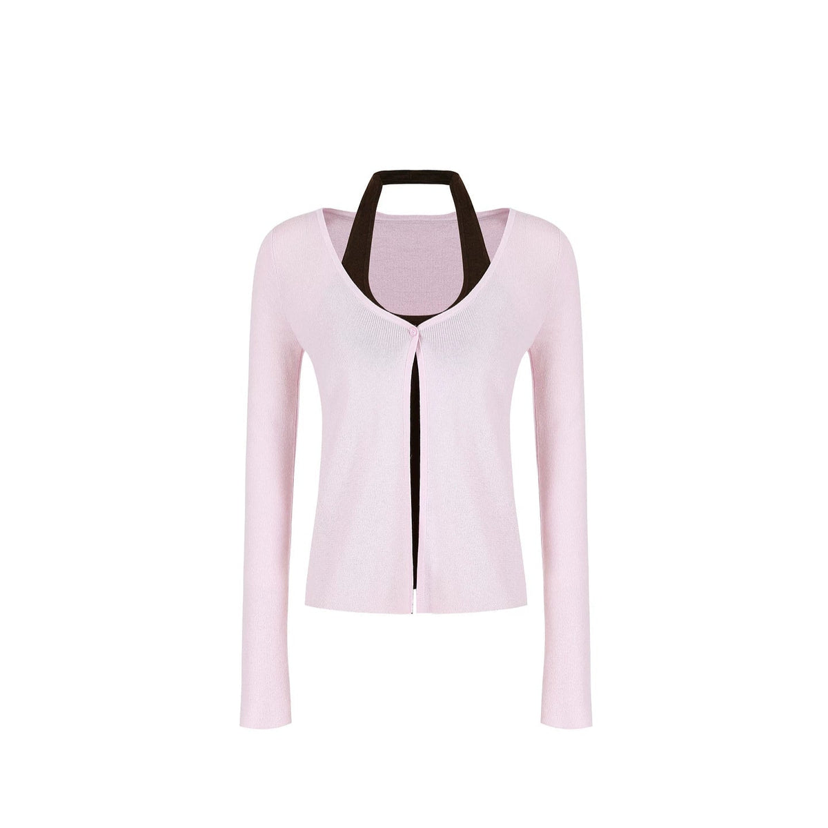 Color-Blocking Knit Cardigan