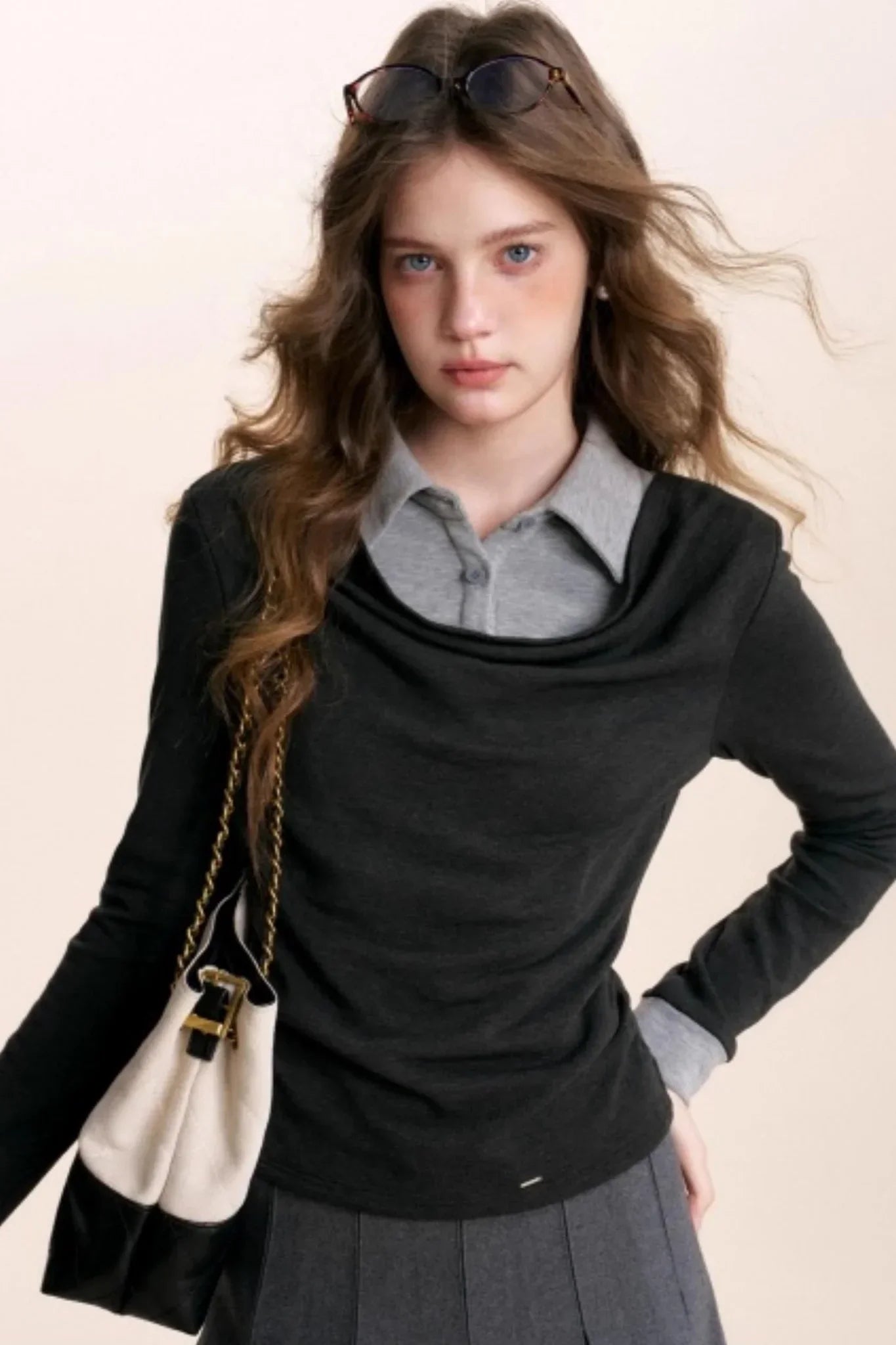 Color-Blocking Knit Top