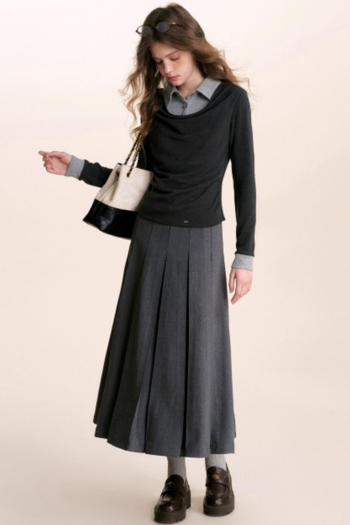 Color-Blocking Knit Top