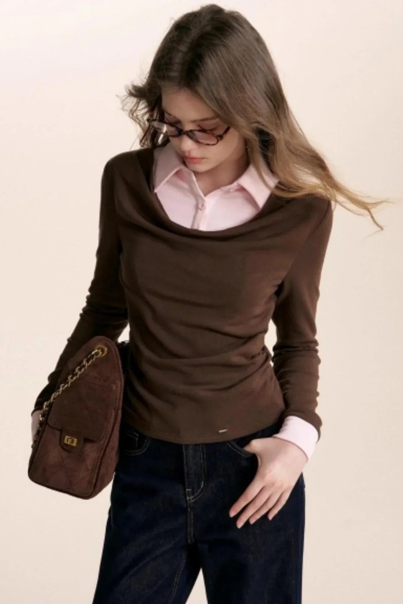 Color-Blocking Knit Top
