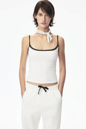 Color-Blocking Lace Tank Top