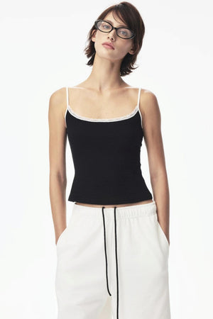 Color-Blocking Lace Tank Top