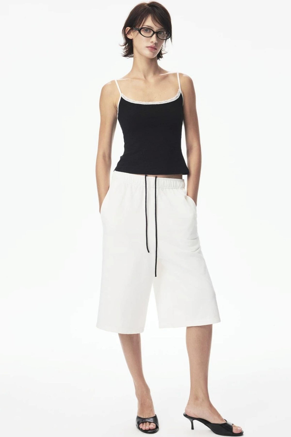 Color-Blocking Lace Tank Top