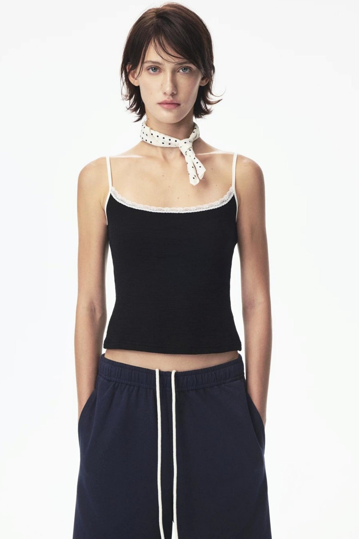 Color-Blocking Lace Tank Top