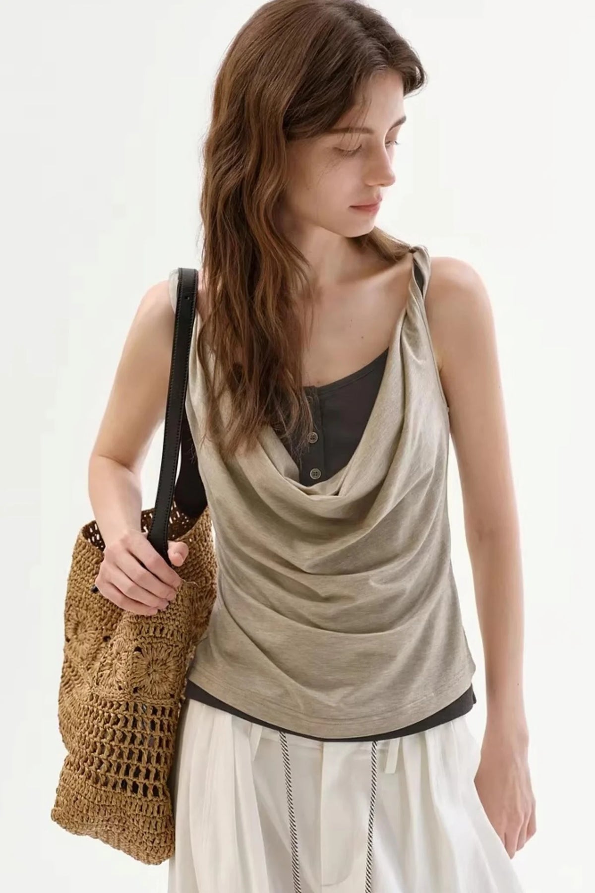 Color-Blocking Sleeveless Top