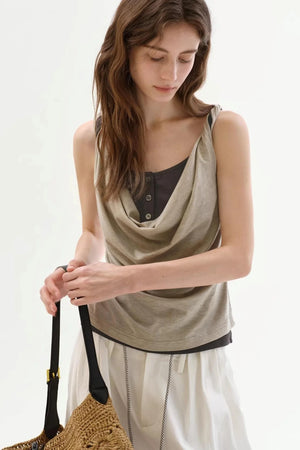 Color-Blocking Sleeveless Top