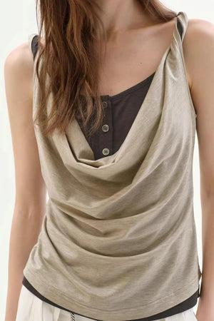 Color-Blocking Sleeveless Top