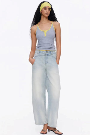 Color-Contrasting Slim-Fit Vest