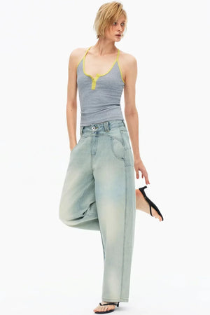 Color-Contrasting Slim-Fit Vest