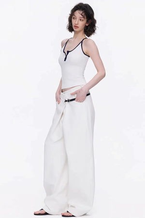 Color-Contrasting Slim-Fit Vest