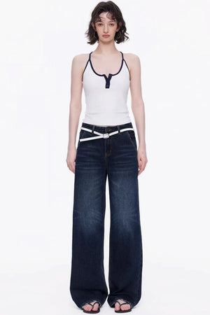 Color-Contrasting Slim-Fit Vest