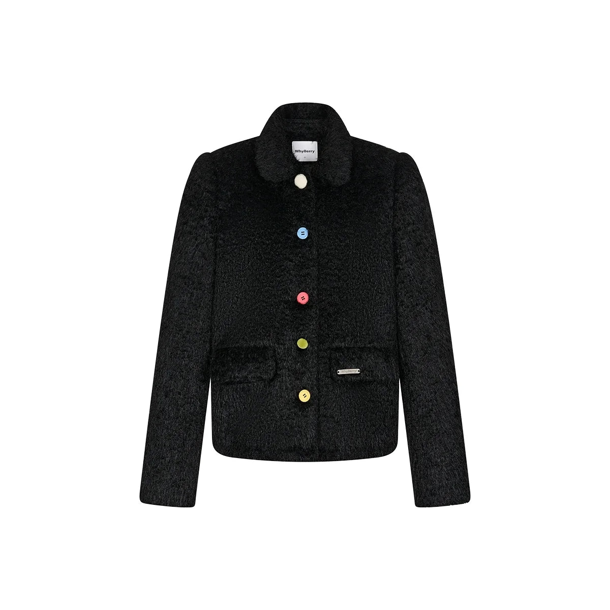 Colorful Buckled Padded Blazer