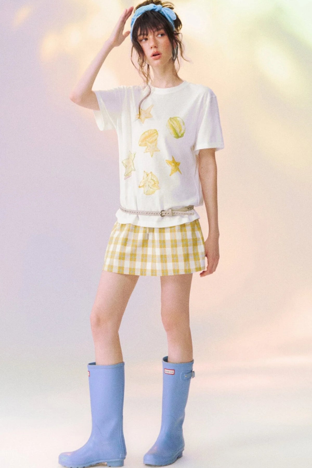 Colorful Carambola Short-Sleeve Blouse