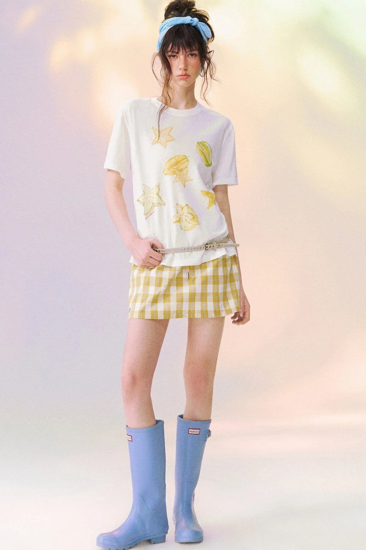 Colorful Carambola Short-Sleeve Blouse