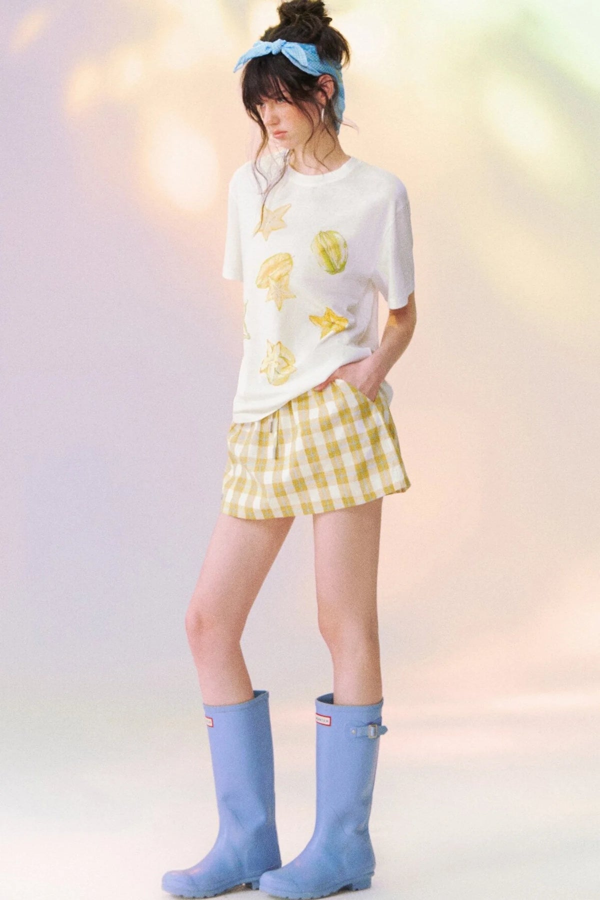 Colorful Carambola Short-Sleeve Blouse