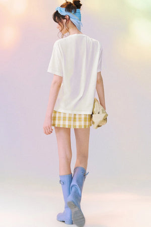Colorful Carambola Short-Sleeve Blouse