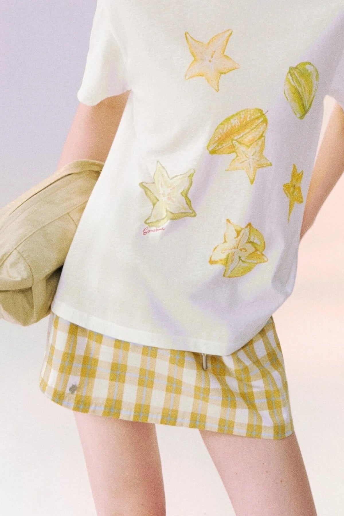 Colorful Carambola Short-Sleeve Blouse
