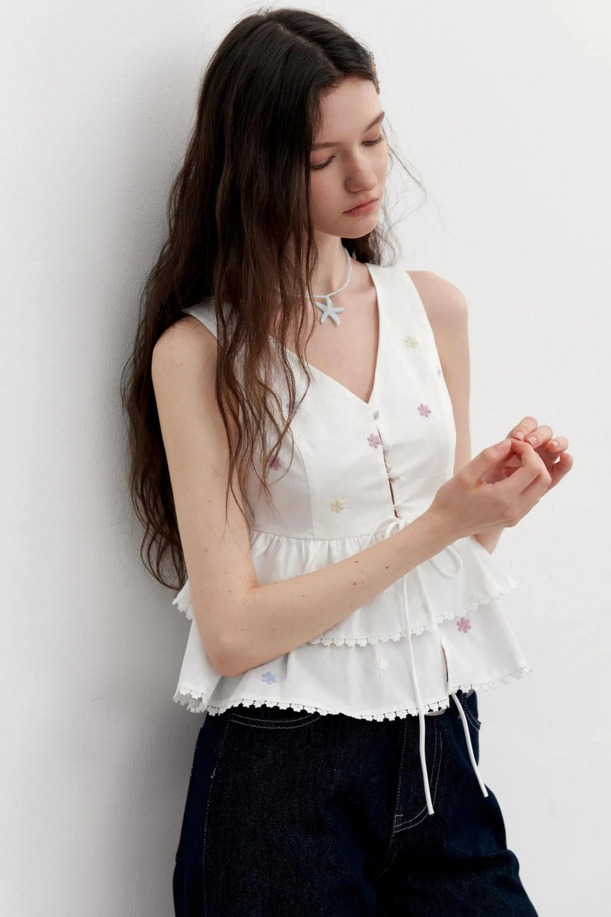 Colorful Lace Summer Shirt