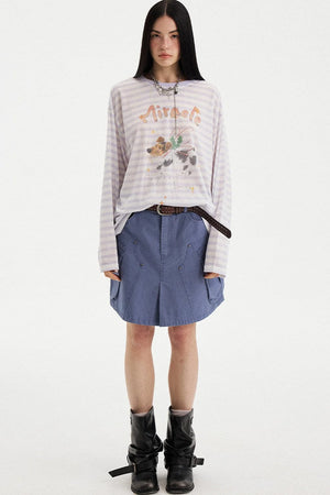 Colorful Striped Long Sleeve T-Shirt