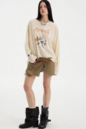Colorful Striped Long Sleeve T-Shirt