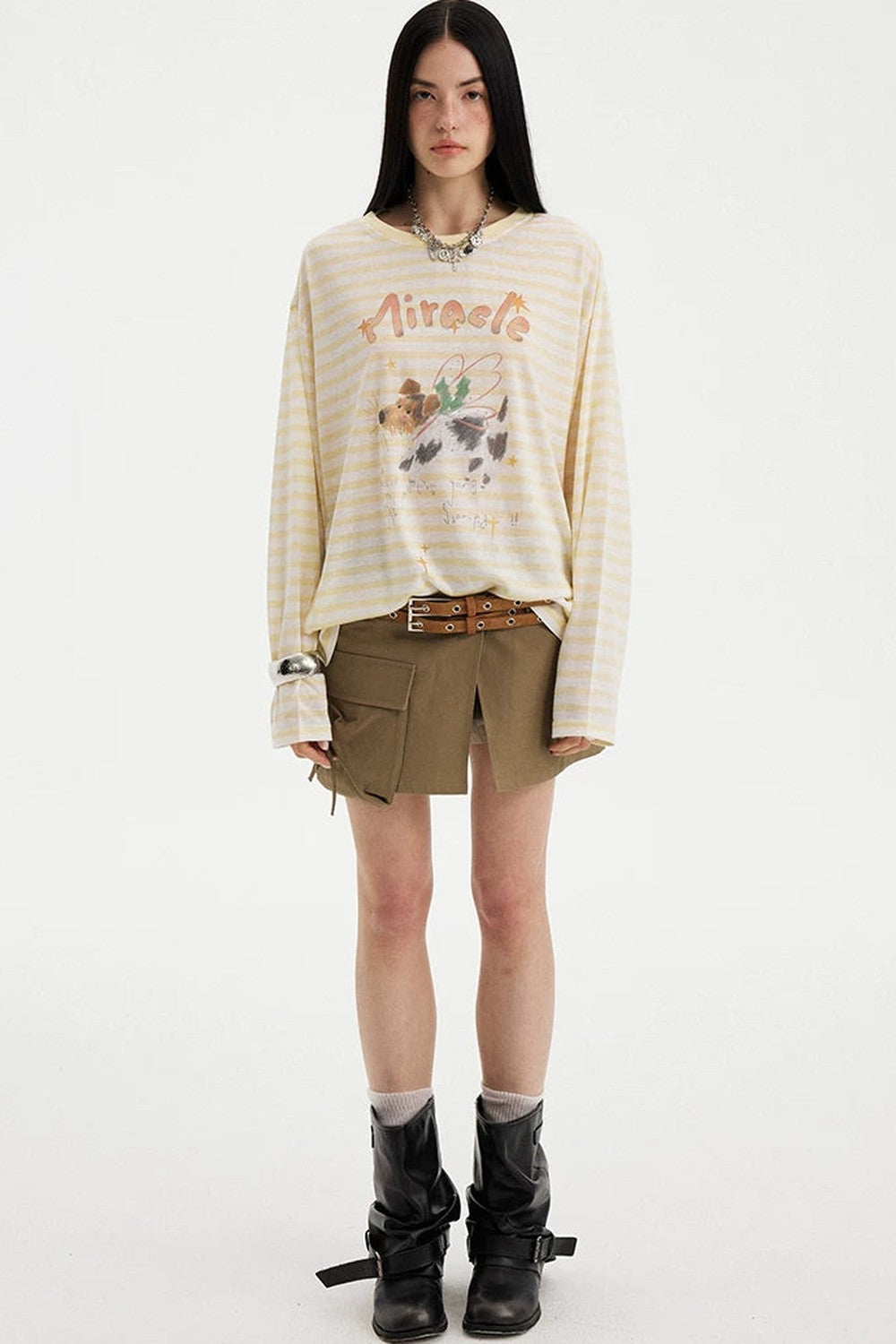 Colorful Striped Long Sleeve T-Shirt