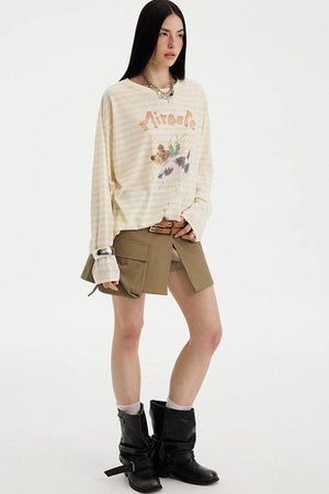 Colorful Striped Long Sleeve T-Shirt