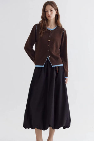 Colorful Wool Contrast Cardigan
