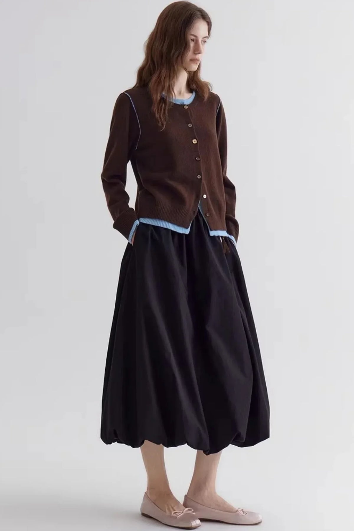 Colorful Wool Contrast Cardigan