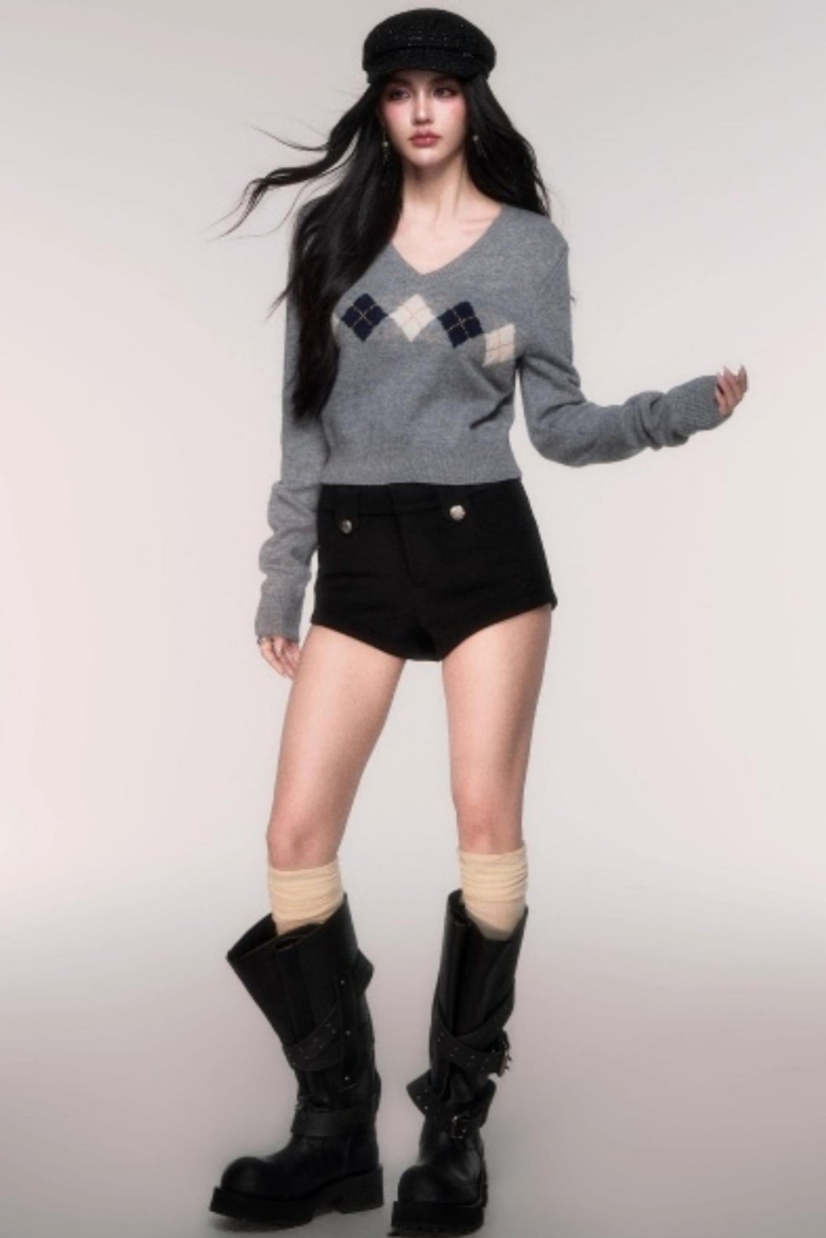 Comfortable Wool A-Line Shorts
