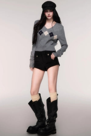 Comfortable Wool A-Line Shorts