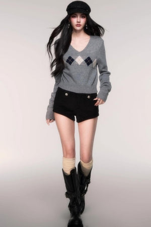 Comfortable Wool A-Line Shorts