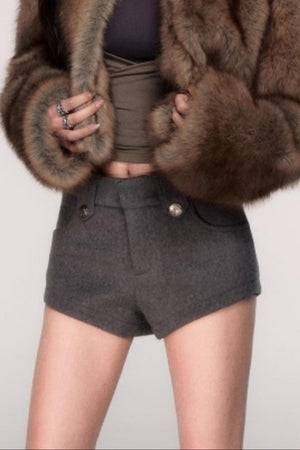 Comfortable Wool A-Line Shorts