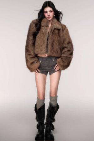 Comfortable Wool A-Line Shorts