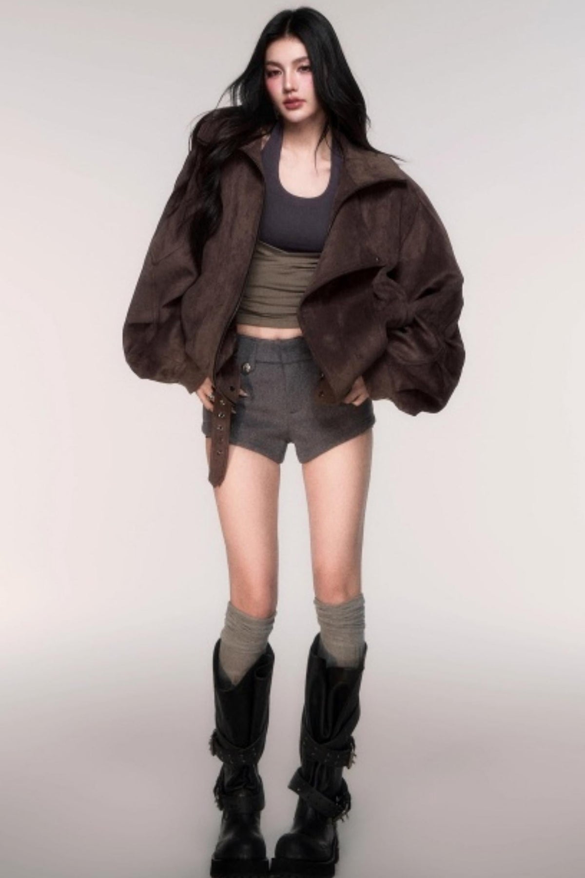 Comfortable Wool A-Line Shorts