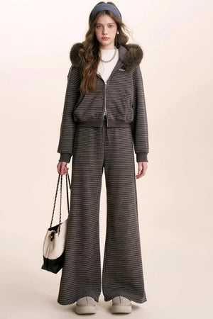 Composite Silver Fox Knit Jacket Set-Up